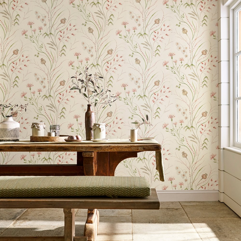 Summer Harvest Wallpaper 216495 by Sanderson in Claret Olive